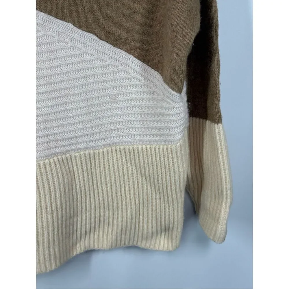 B14 - French connection wool blend color block sweater size Small